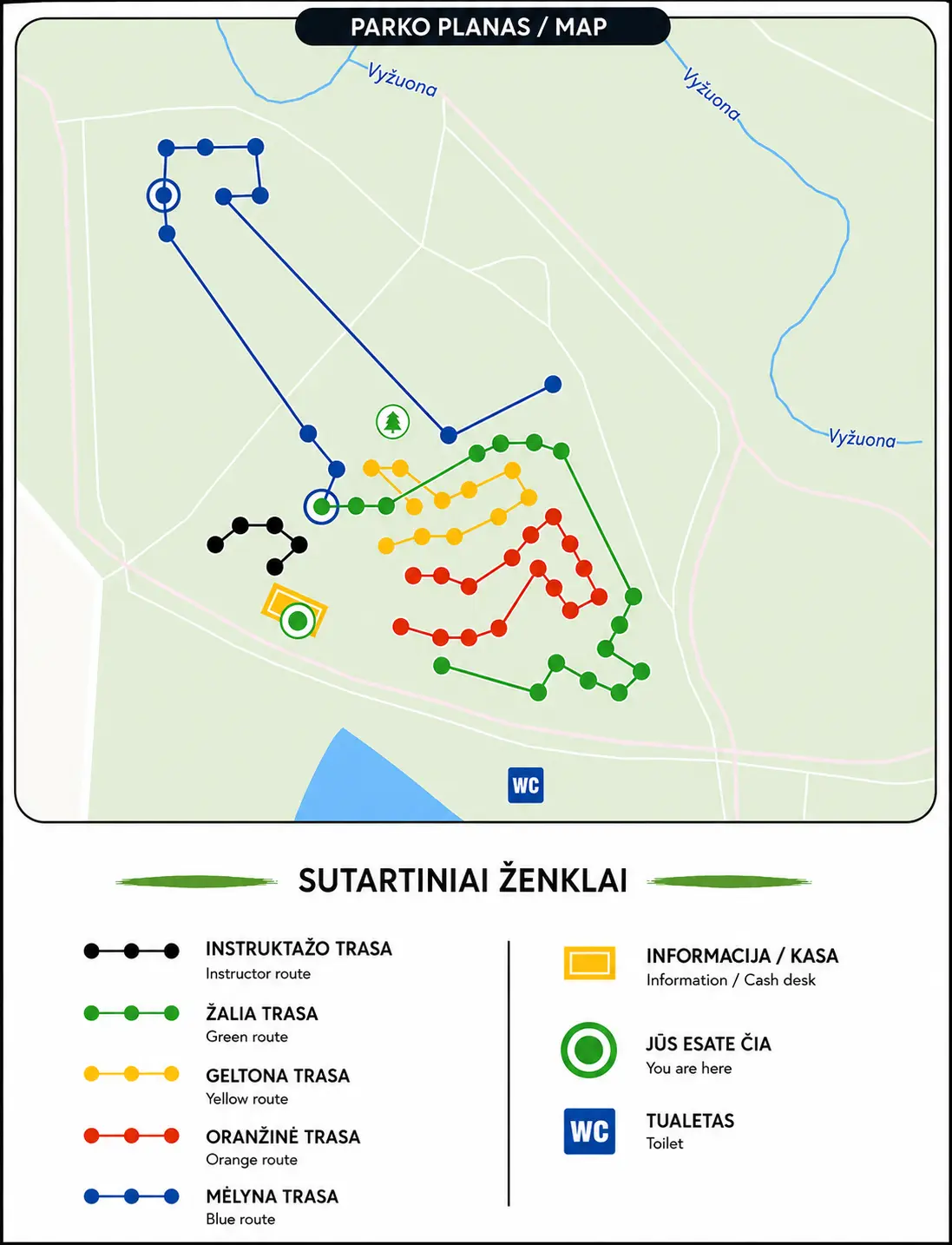 Utenos nuotykių parko planas